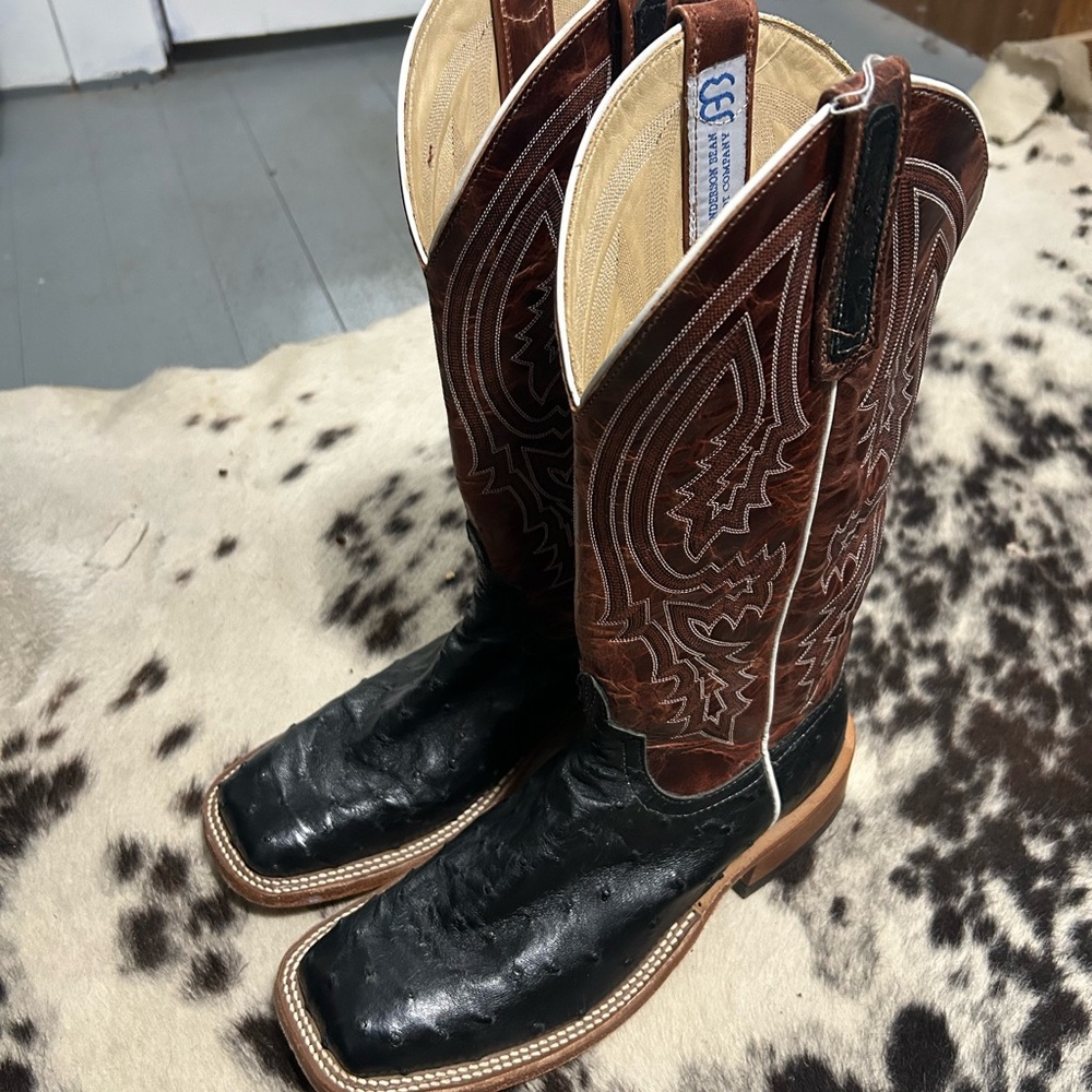 Anderson Bean Black and Brown Western Boots